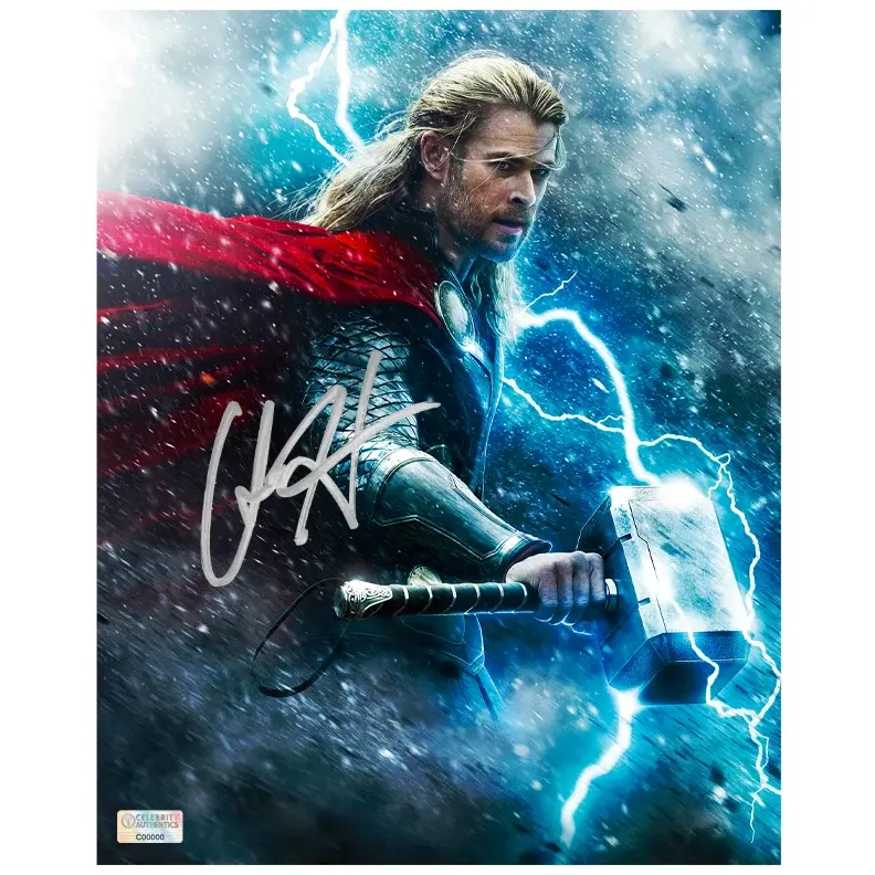 Chris Hemsworth Autographed 2013 Thor The Dark World The Mighty Mjolnir
