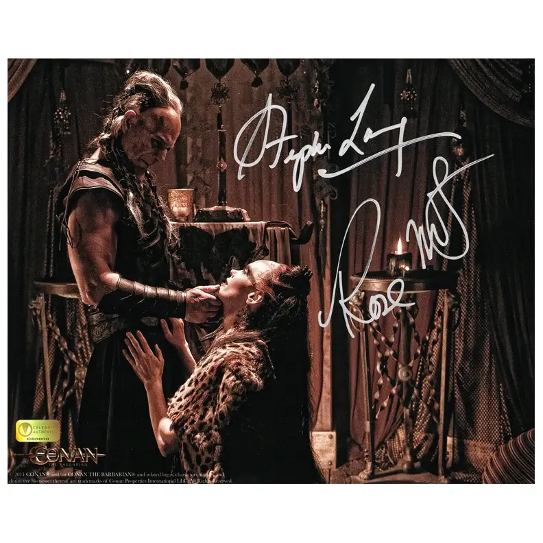 Rose McGowan and Stephen Lang Autographed Conan the Barbarian Marique