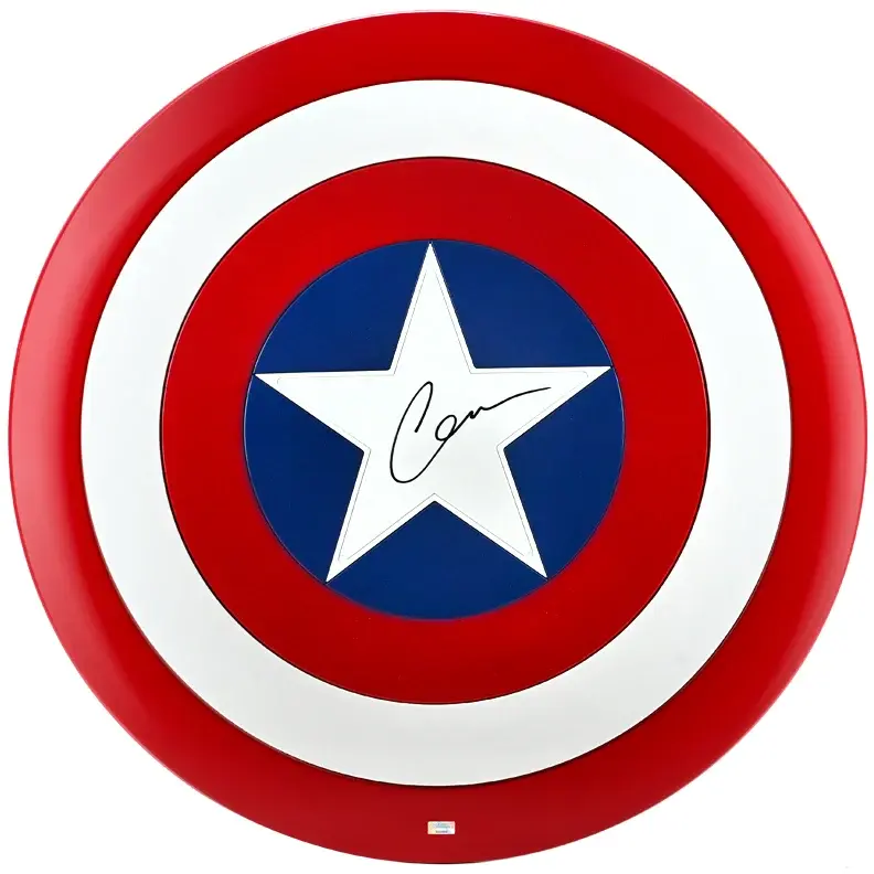 Chris Evans Autographed Marvel Legends Captain America 80th Anniversary