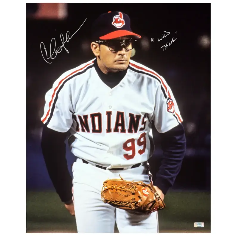 Charlie Sheen Autographed 1989 Major League Ricky Wild Thing Vaughn 16x20 Photo