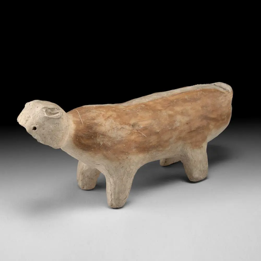 Hohokam Sacaton Phase Mountain Lion Effigy, Possible Whistle - TL Tested