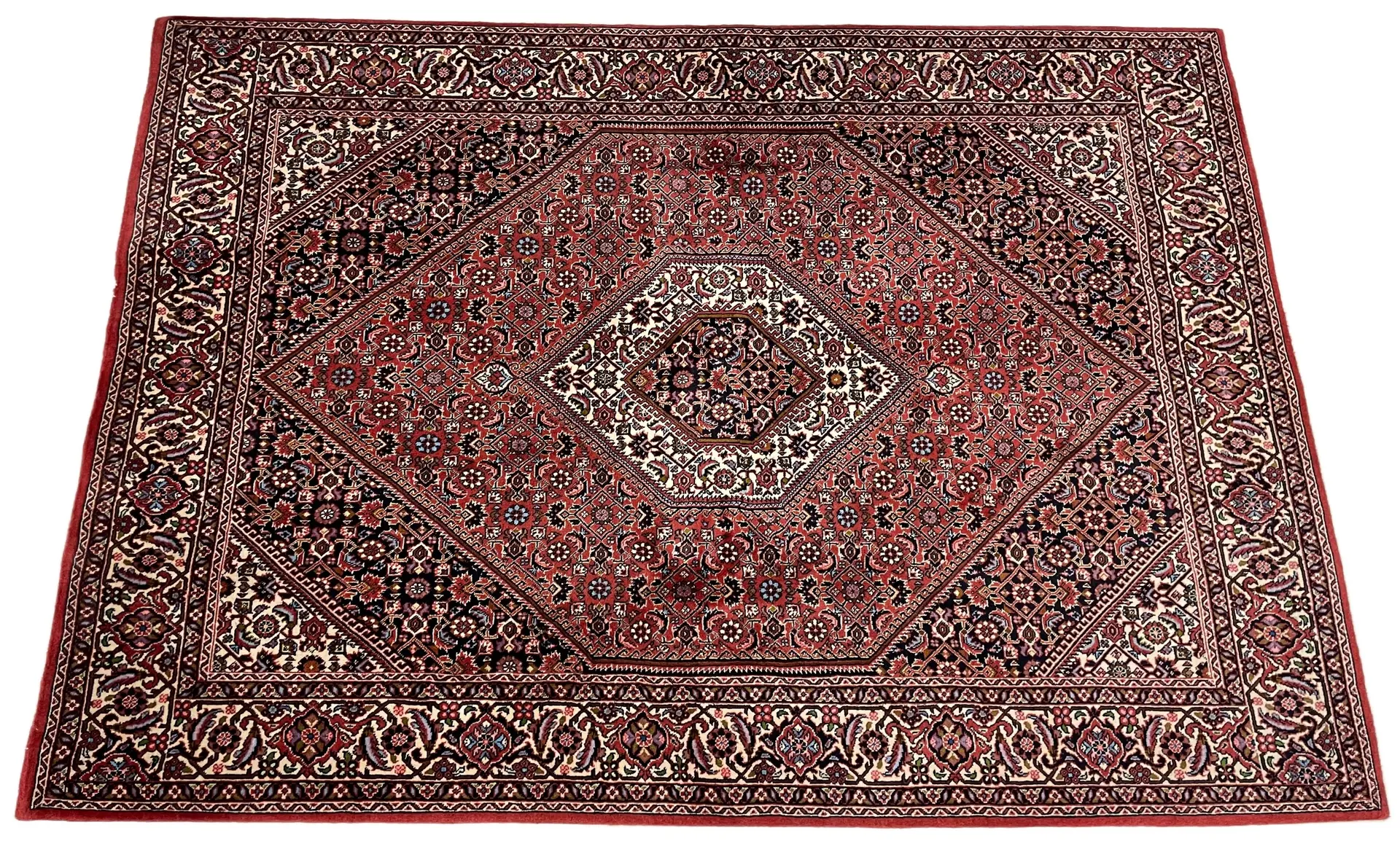 Los 1358: Handgeknüpfter persischer Bidjar Orientteppich aus Wolle 207 x 146 cm