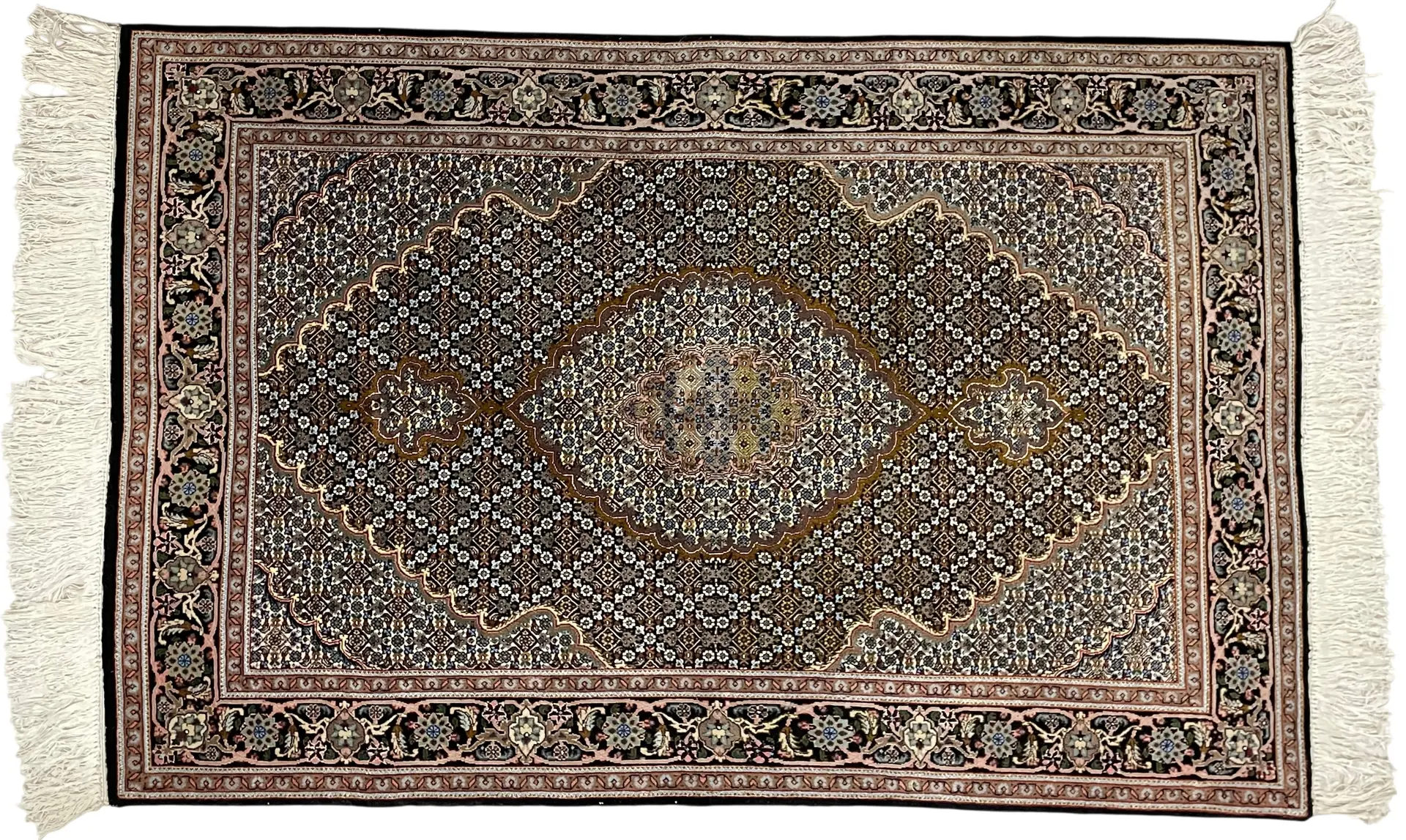 Los 1354: Handgeknüpfter Perserteppich Täbriz, Persien, 155x101cm, 1980er