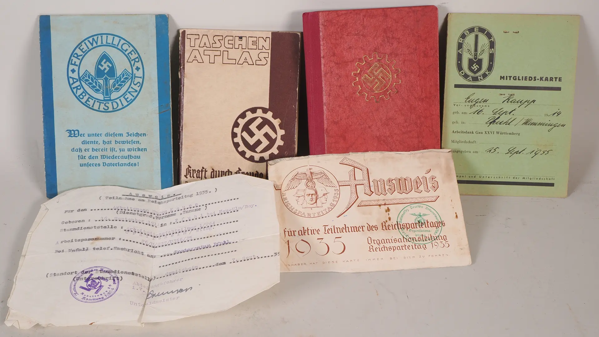 Los 2532: Konvolut persönlicher Dokumente und Ephemera des Reichsarbeitsdienstes