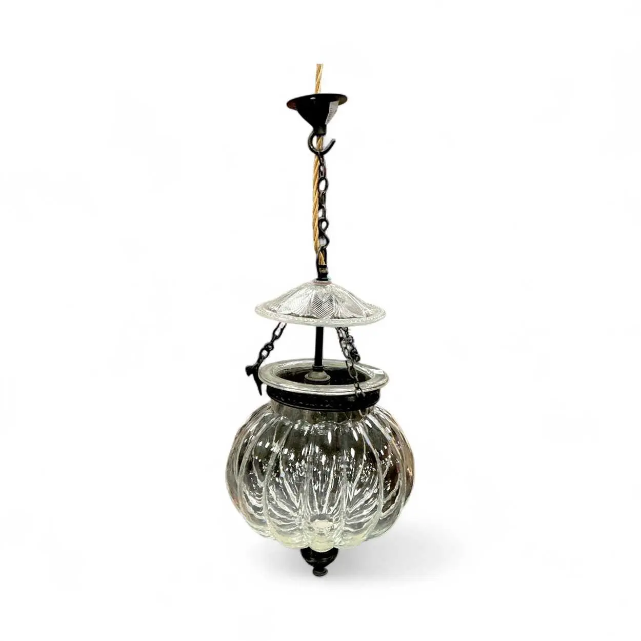 A Vaughan Lighting hanging ceiling light 'Pumpkin Globe'