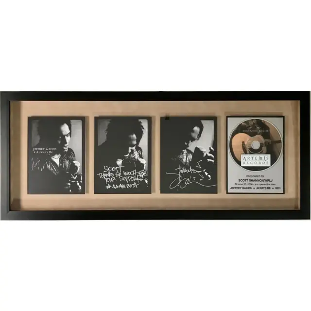 Jeffrey Gaines Always Be Artemis Records award signed by Gaines