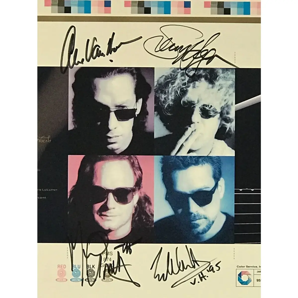 Van Halen Balance Art Proof Signed by Eddie & Alex Van Halen, Sammy
