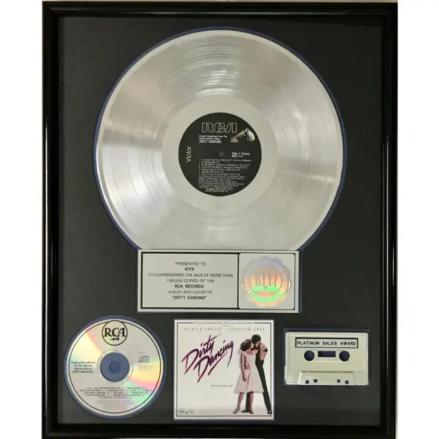 Dirty Dancing Soundtrack RIAA 7x Multi-Platinum Album Award