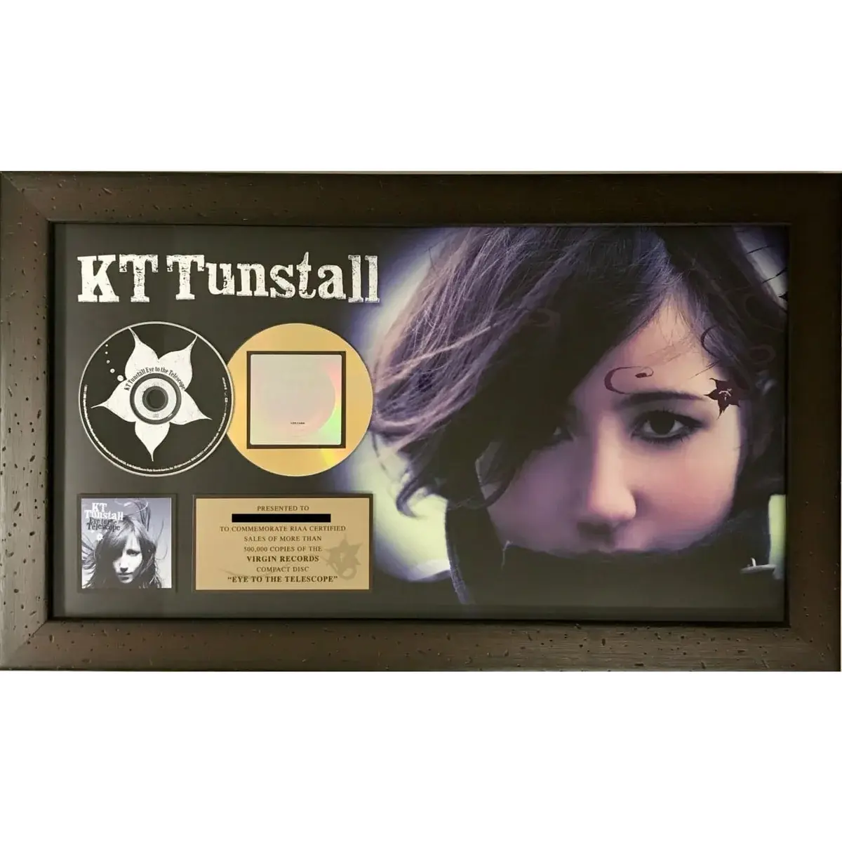 KT Tunstall Eye To The Telescope RIAA Gold Album Award