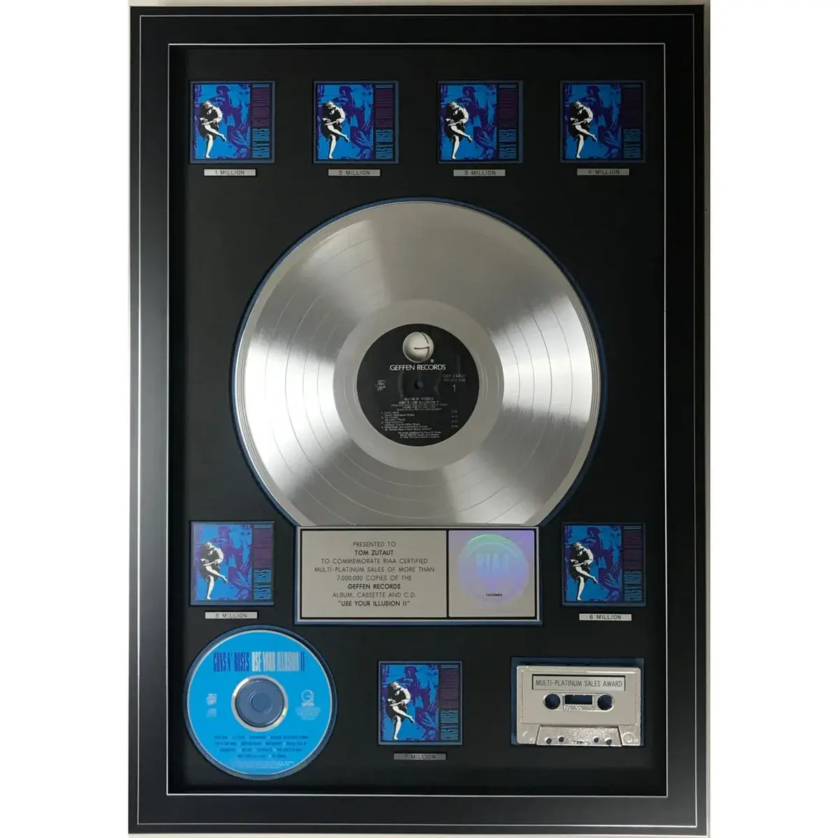Guns N' Roses Use Your Illusion II RIAA 7x Multi-Platinum Award