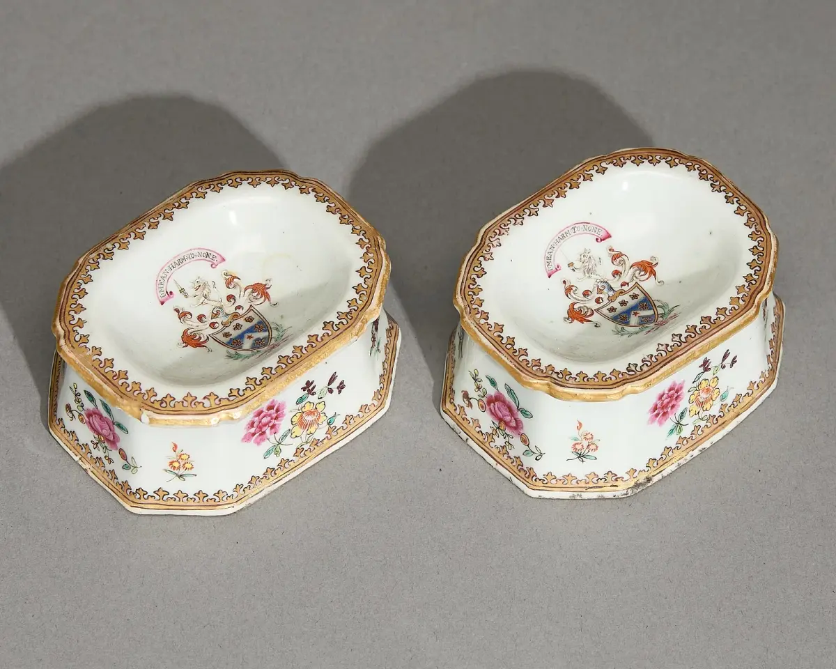Pair Armorial Salts Likely Shepheard