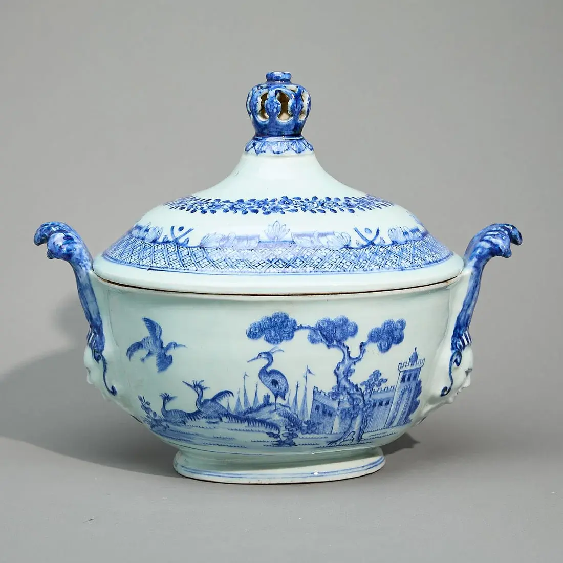 Rare European Subject Oval Tureen