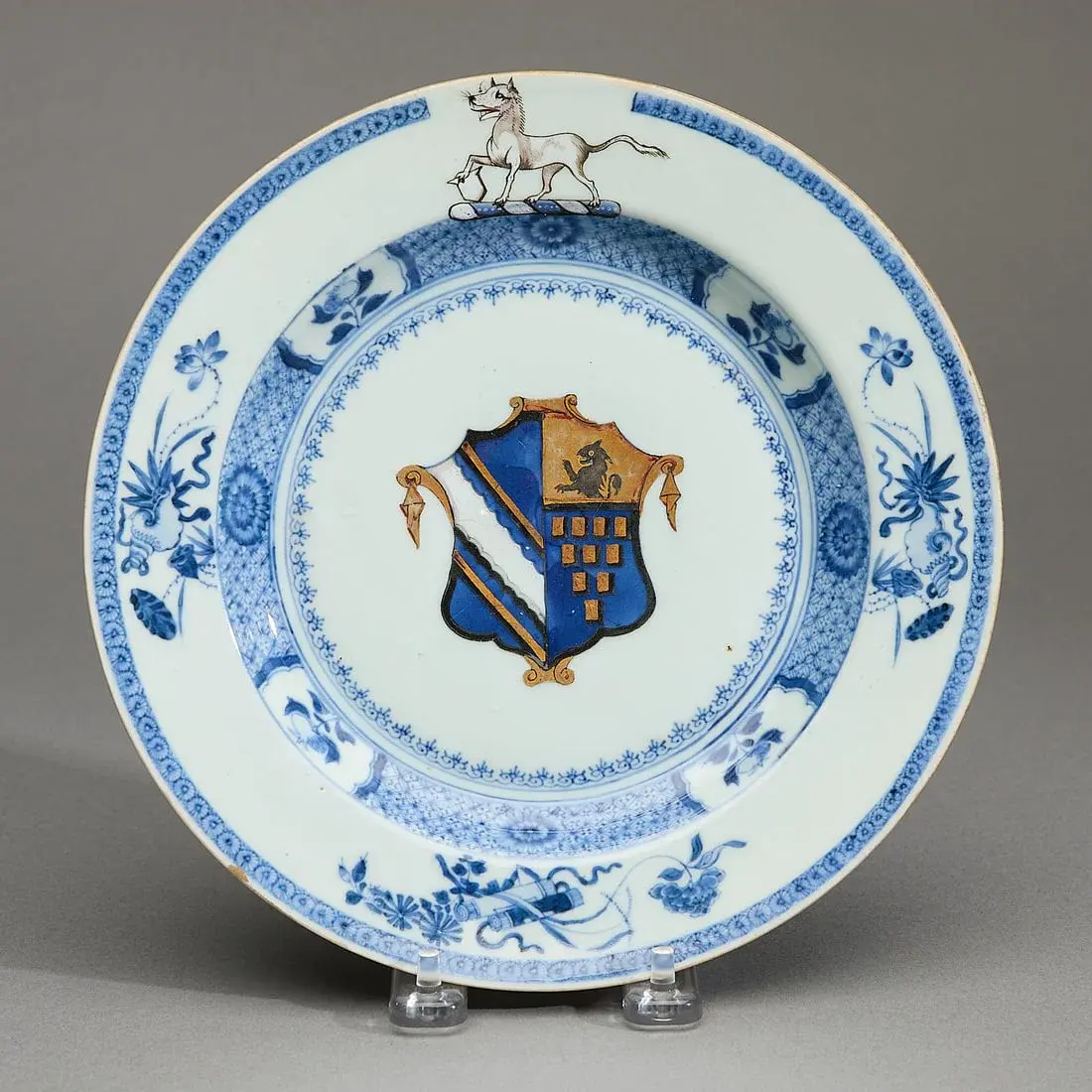 Chinese Export Armorial Soup Plate - Fortescue