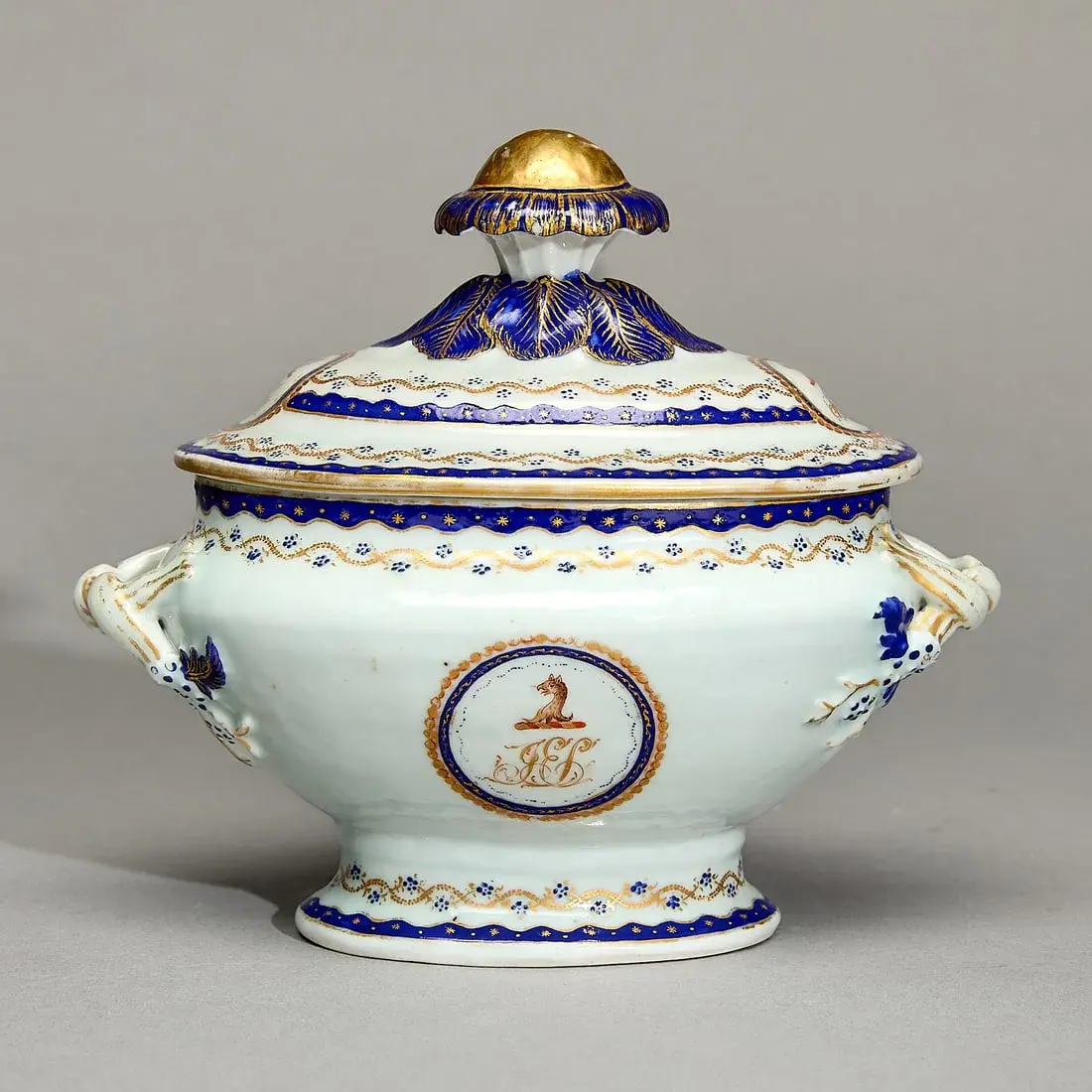 Crested & Initialed Sauce Tureen - Sutton