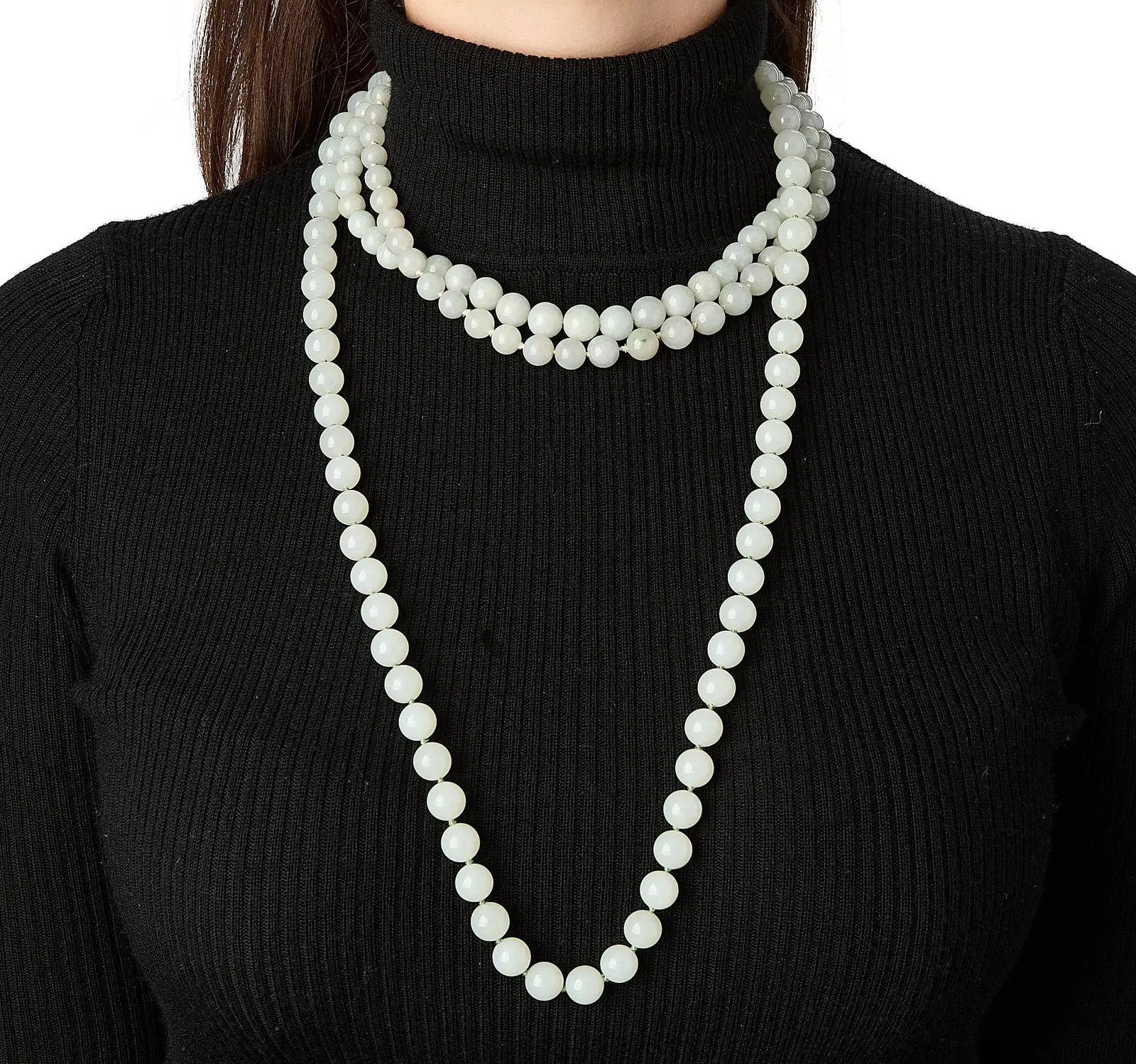 3 Jade Bead Strands Incl. 14k Gold Clasp