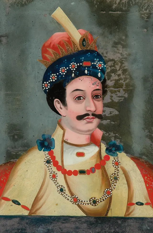 Indian Reverse Painting on Glass 19th c.