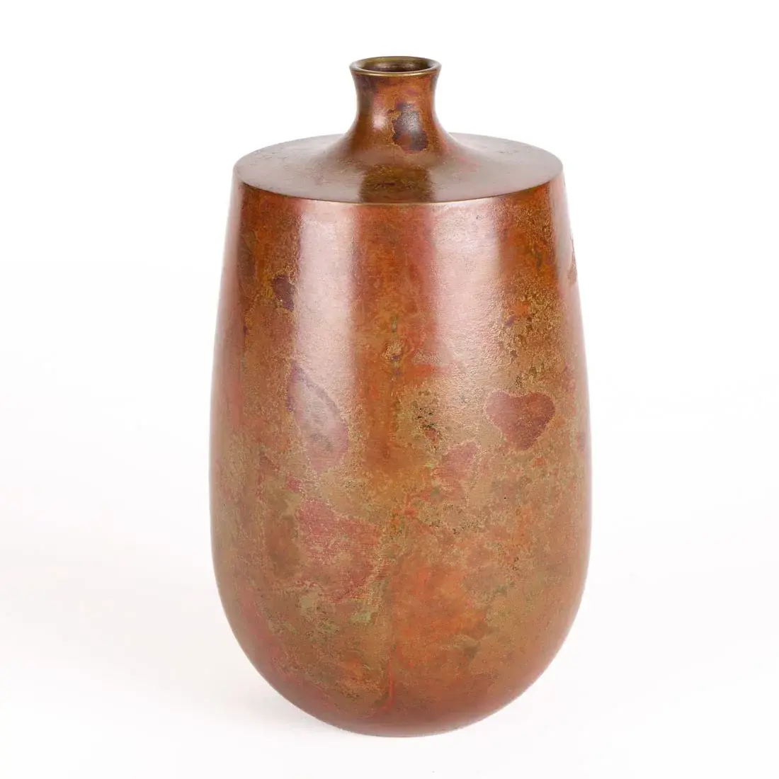 Hasegawa Gasen Japanese Patinated Bronze Vase