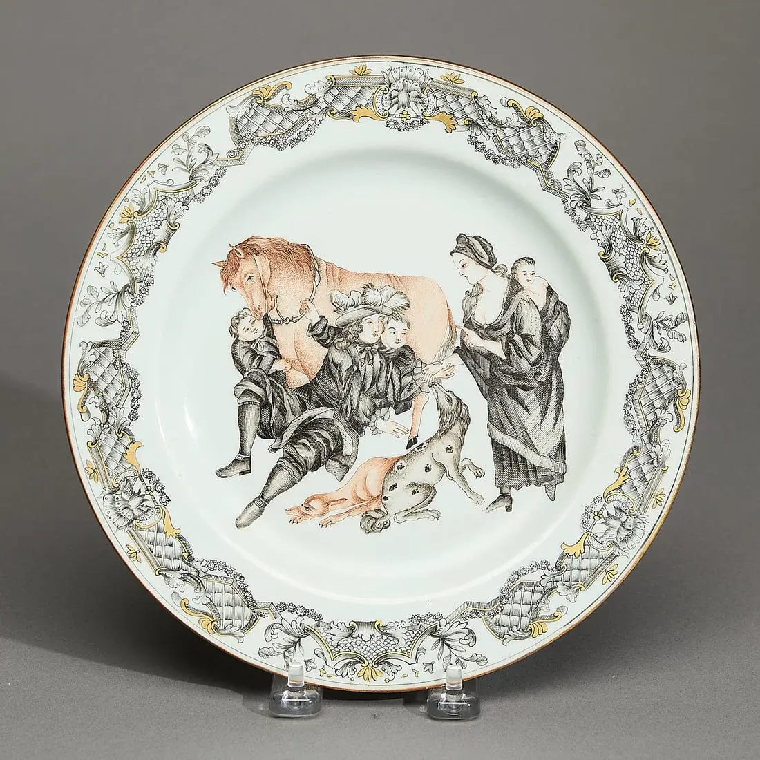 Grisaille Fortune Teller Soup Plate