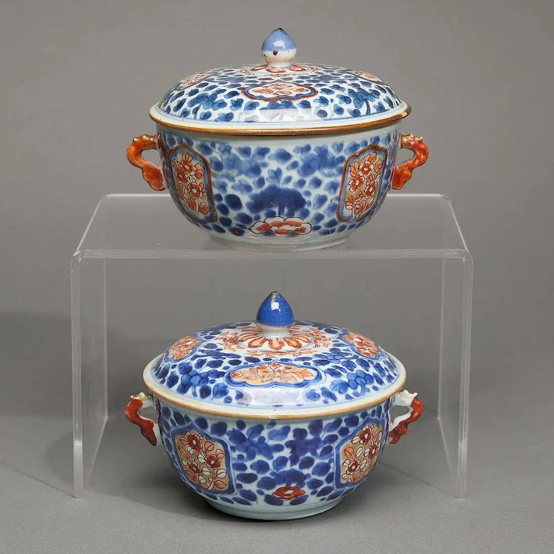 Pair Chinese Export Imari Ecuelles