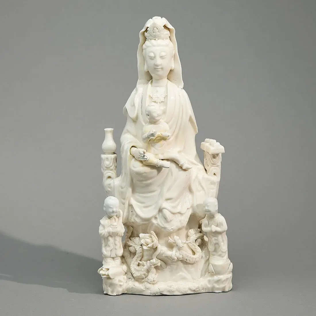 Chinese Qing Blanc de Chine Porcelain Guanyin