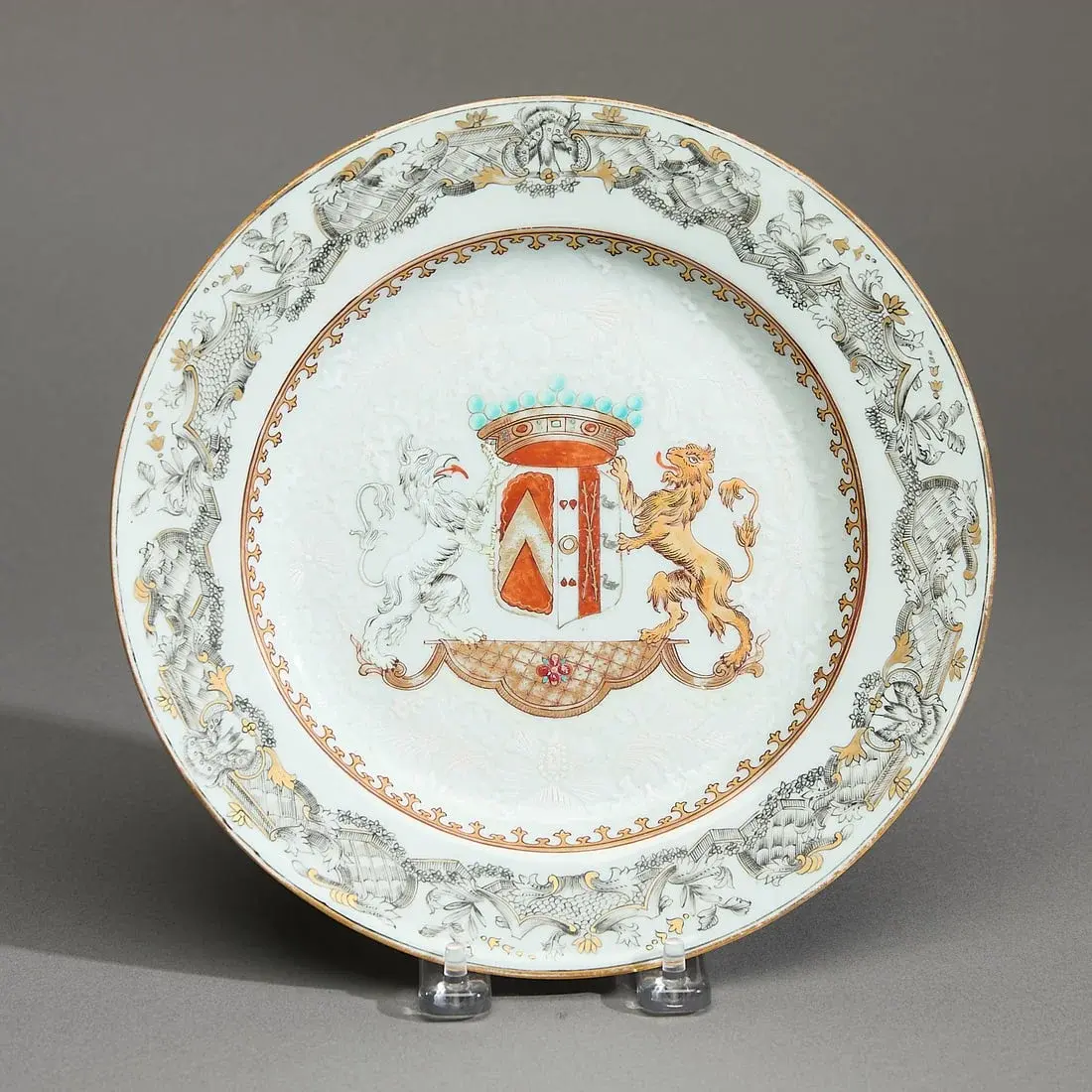 Armorial Porcelain Plate - Von Herzeele
