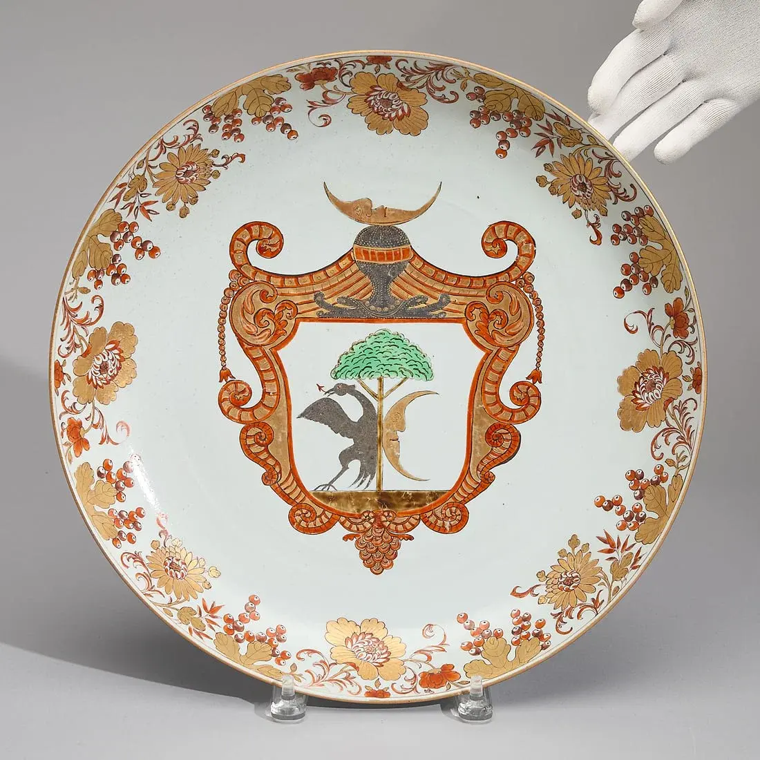 Lrg Export Armorial Dutch Market Dish