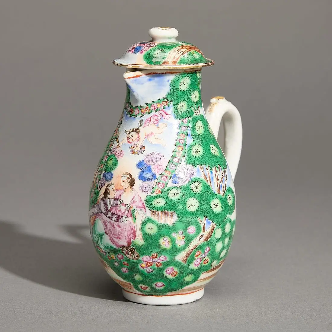 Chinese Export European Subject Hot Milk Jug