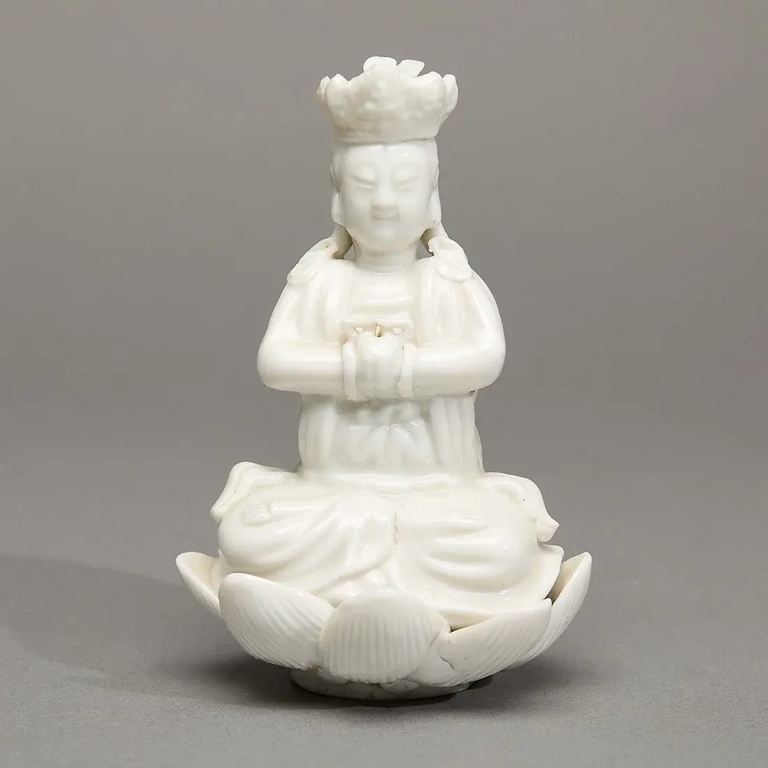 Chinese Qing Blanc de Chine Porcelain Guanyin