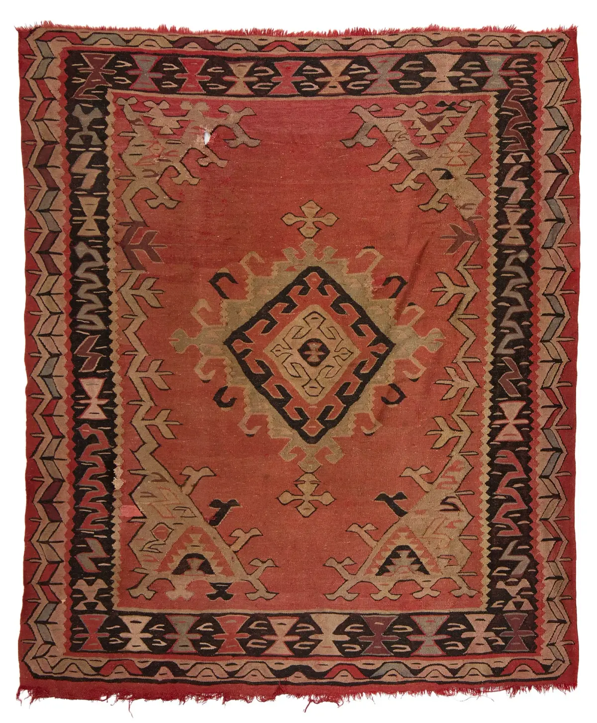 Early 20th c. Turkish Kilim Rug 8'7"x7'3"