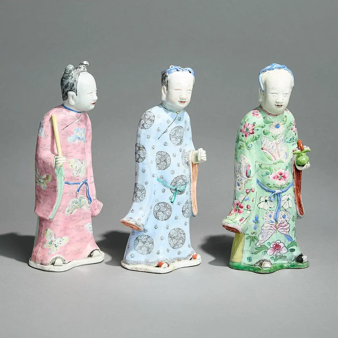 Rare Set 3 Famille Rose Immortals