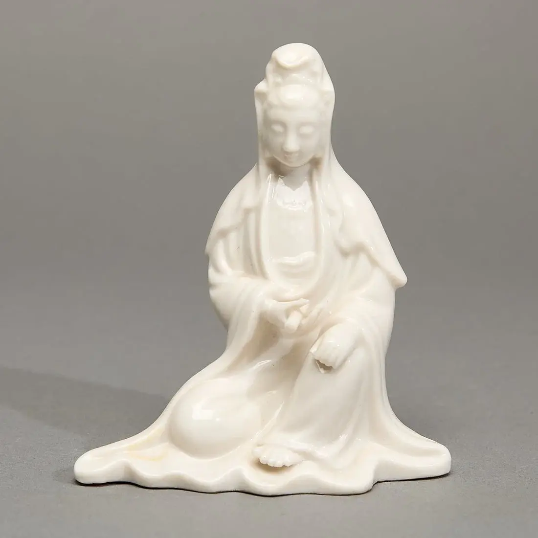 Chinese Qing Blanc de Chine Porcelain Guanyin