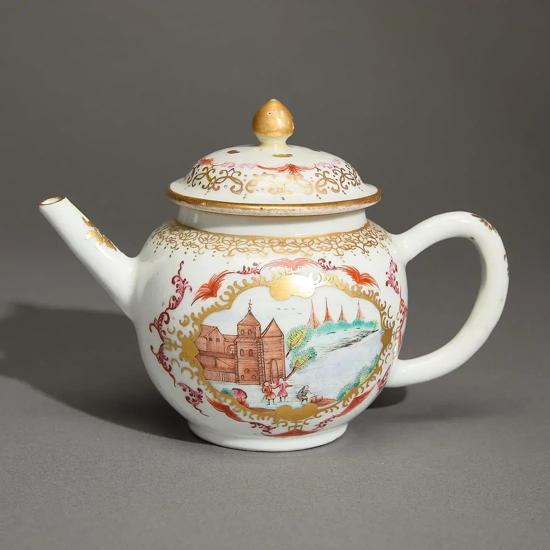 Chinese Export Meissen Style Teapot