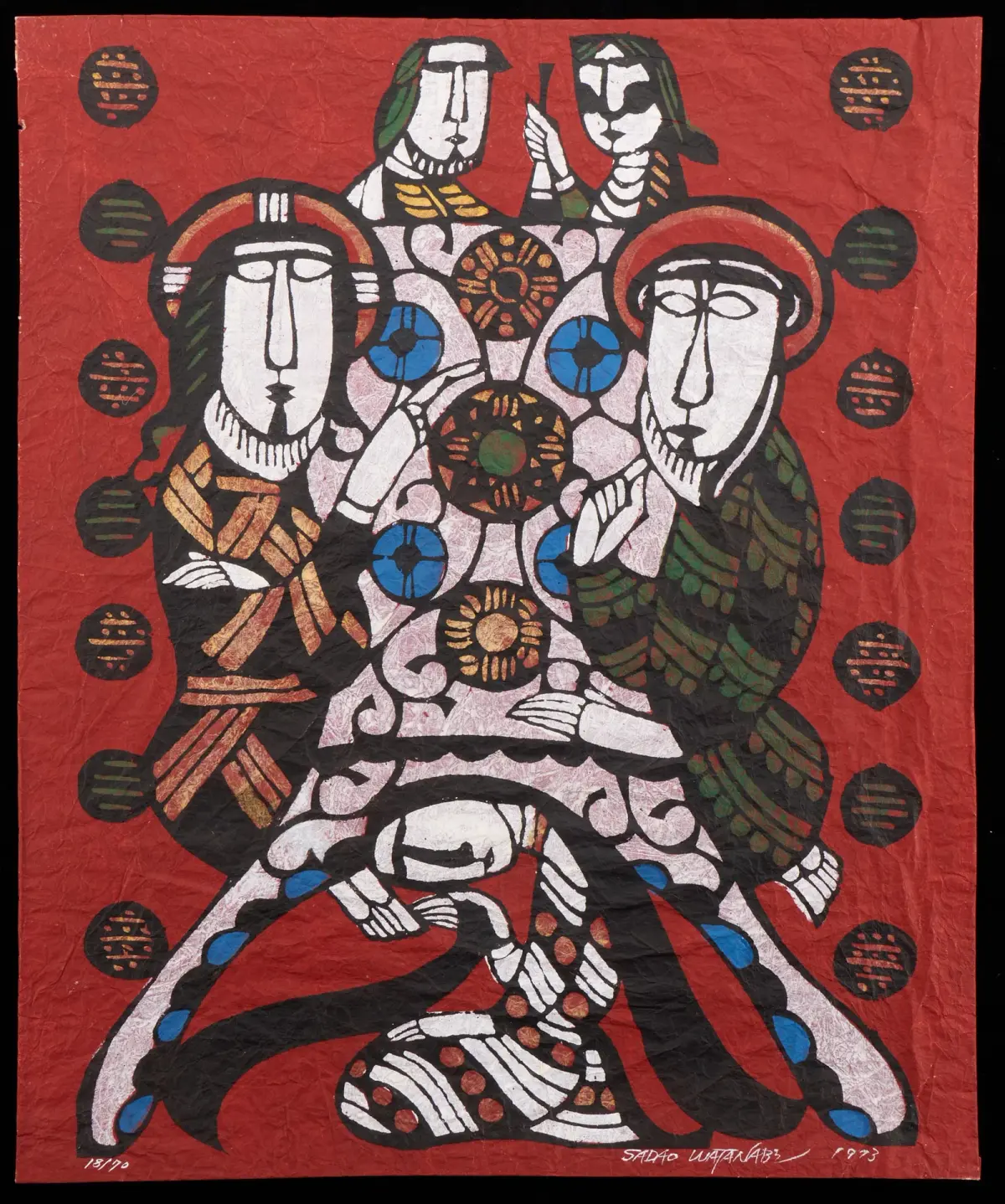 Sadao Watanabe "Last Supper" Kappazuri Print 1973