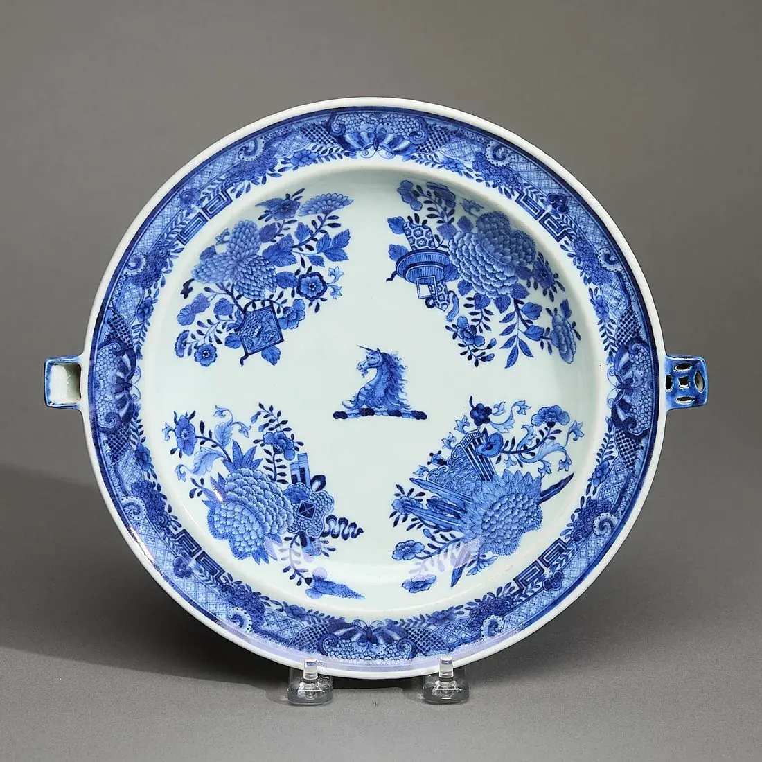 Chinese Export Crested Hot Water Dish - Beale