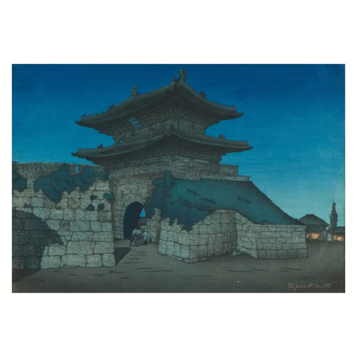 Elizabeth Keith "East Gate" Woodblock Print 1920