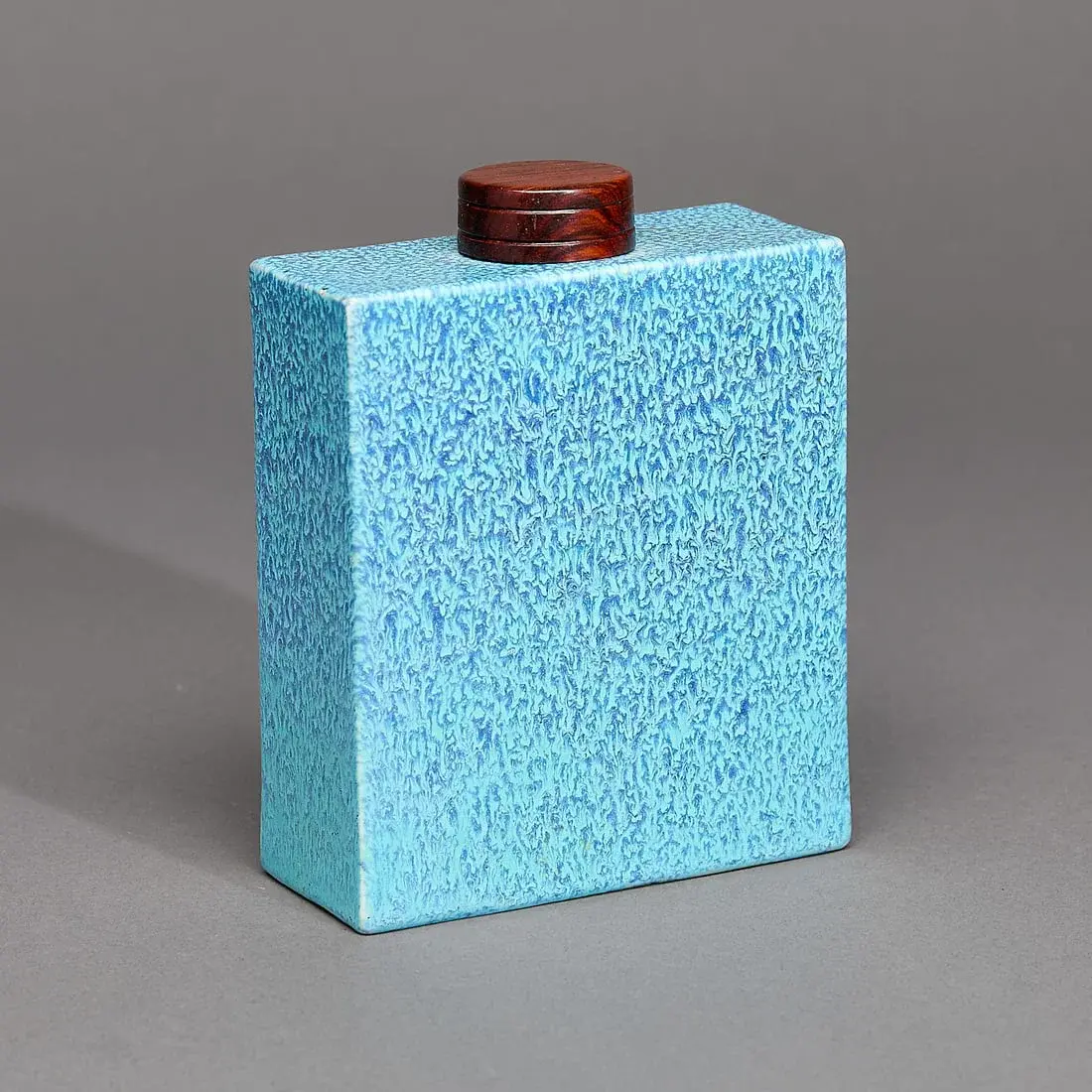 Chinese Porcelain Robin's Egg Blue Tea Caddy