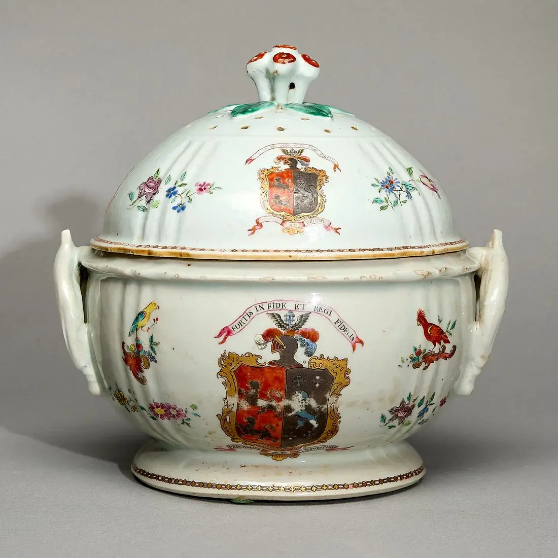 Export Dutch Market Armorial Potpourri Tureen