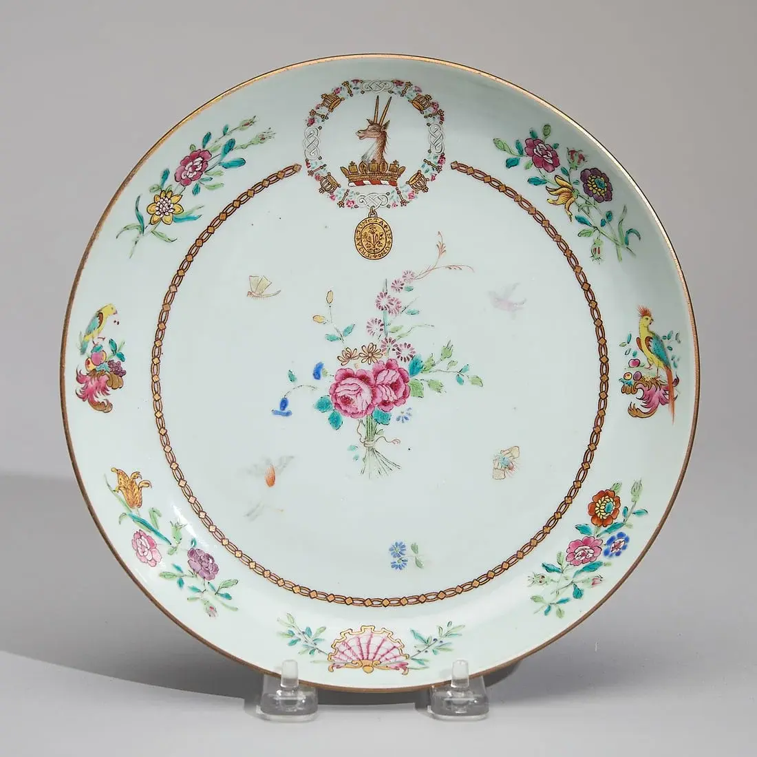 Chinese Export Armorial Saucer Dish - Pocock