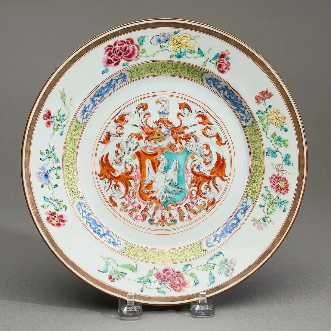 Chinese Export Armorial Plate - Elliston