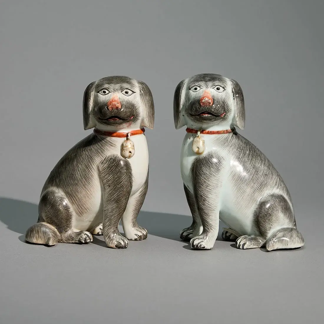 Pair of Qianlong Mirrored Dog Figures