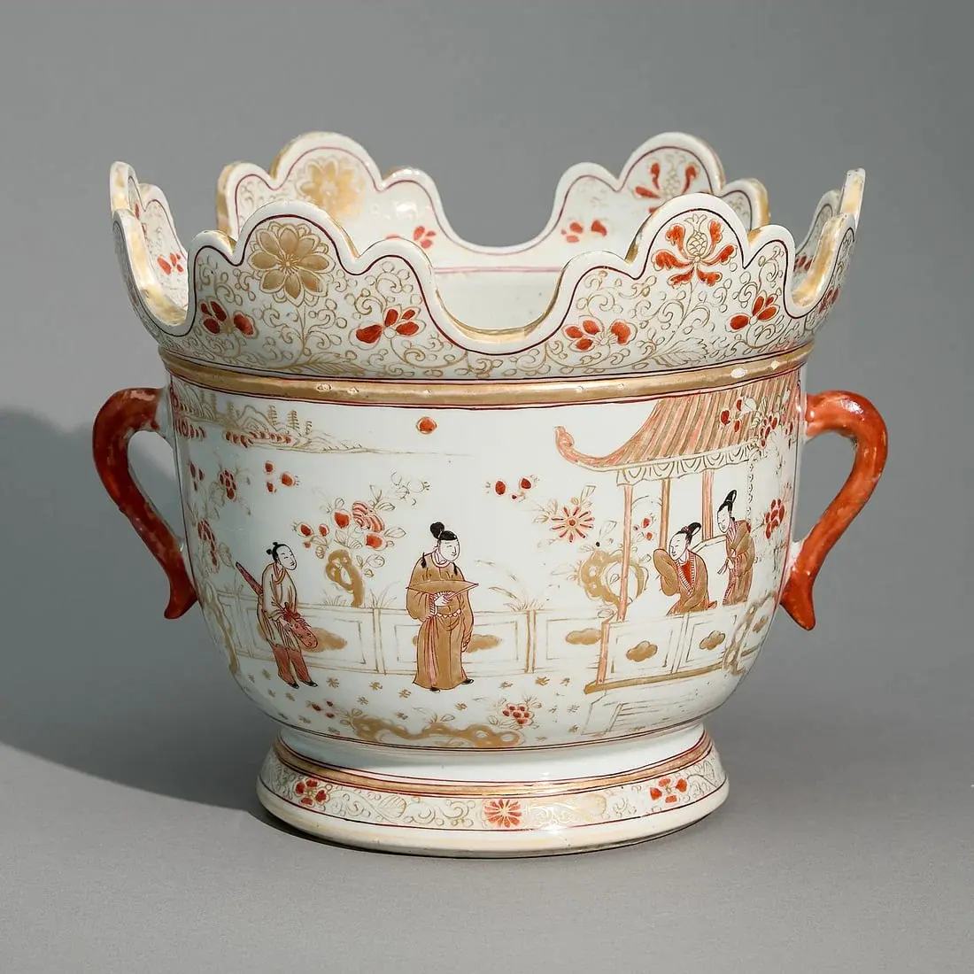 Chinese Export Iron-Red & Gilt Monteith