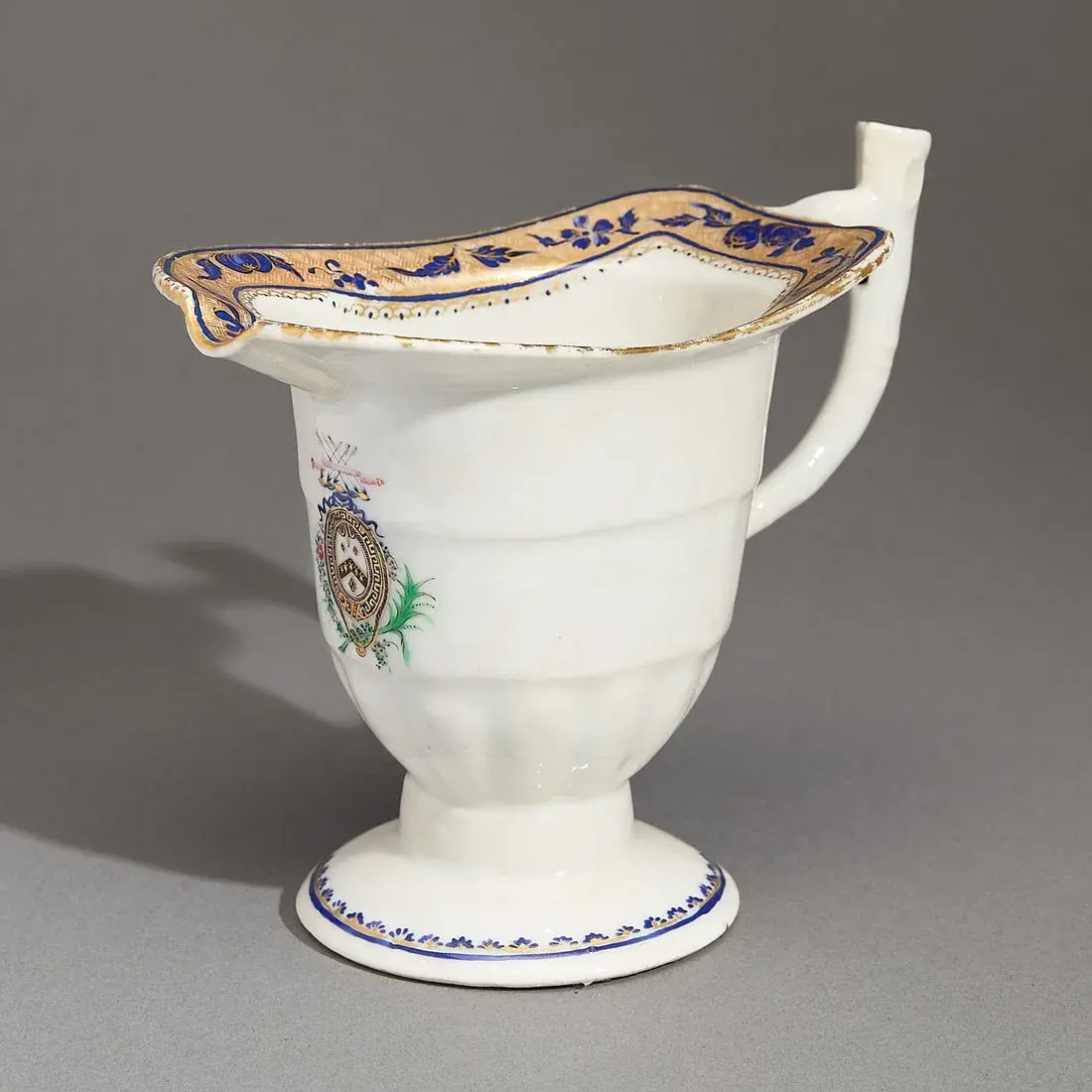 Chinese Export Armorial Helmet Cream Jug