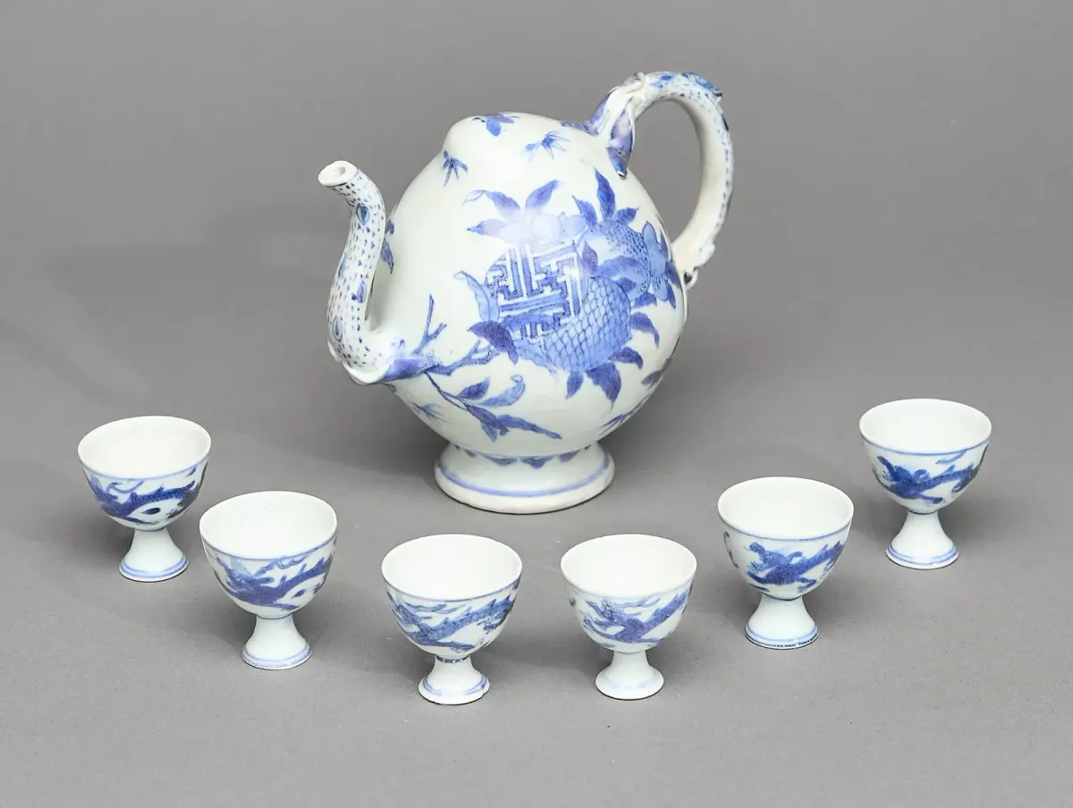 7 Pc Chinese Hatcher Shipwreck Porcelain Tea Set