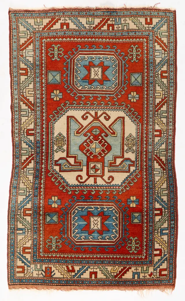 Caucasian Shirvan Chajli Medallion Rug 7'4"x4'6"