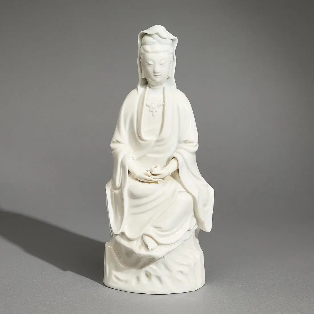 Chinese Qing Blanc de Chine Porcelain Guanyin