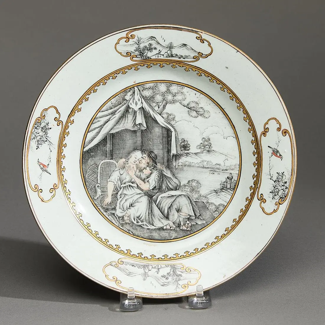 Export Grisaille European Subject Plate