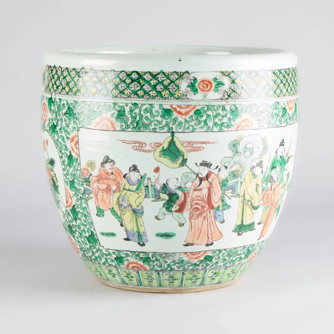 Chinese Kangxi Style Famille Verte Jardiniere