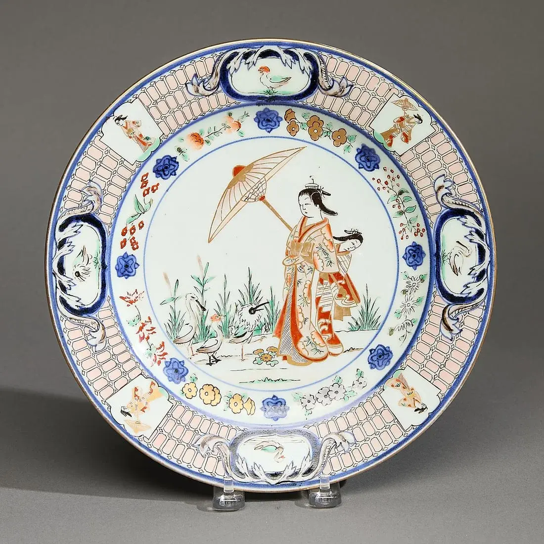 Arita Porcelain "La Dame au Parasol" Soup Plate