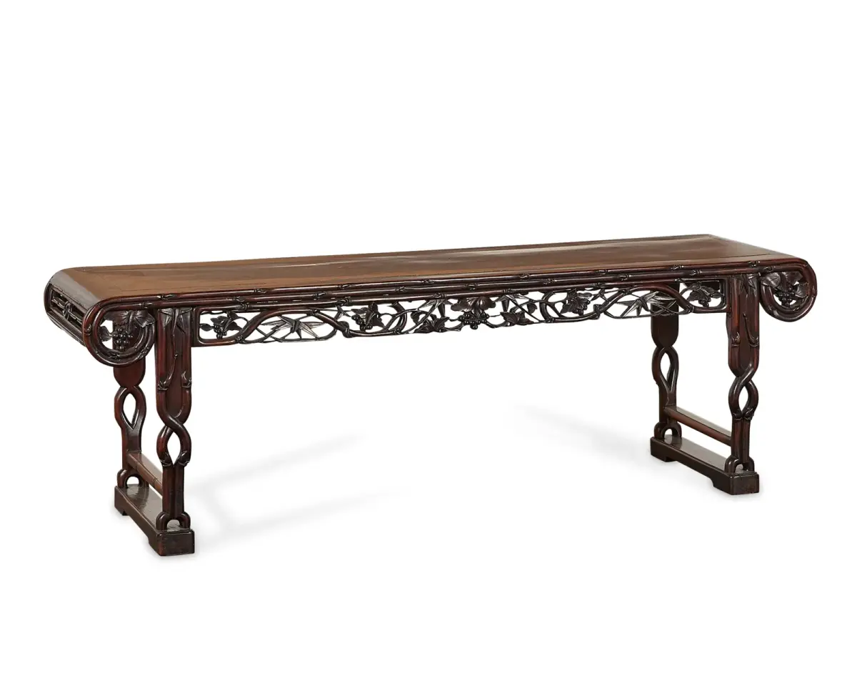 Chinese Pierced Hardwood Altar Low Table
