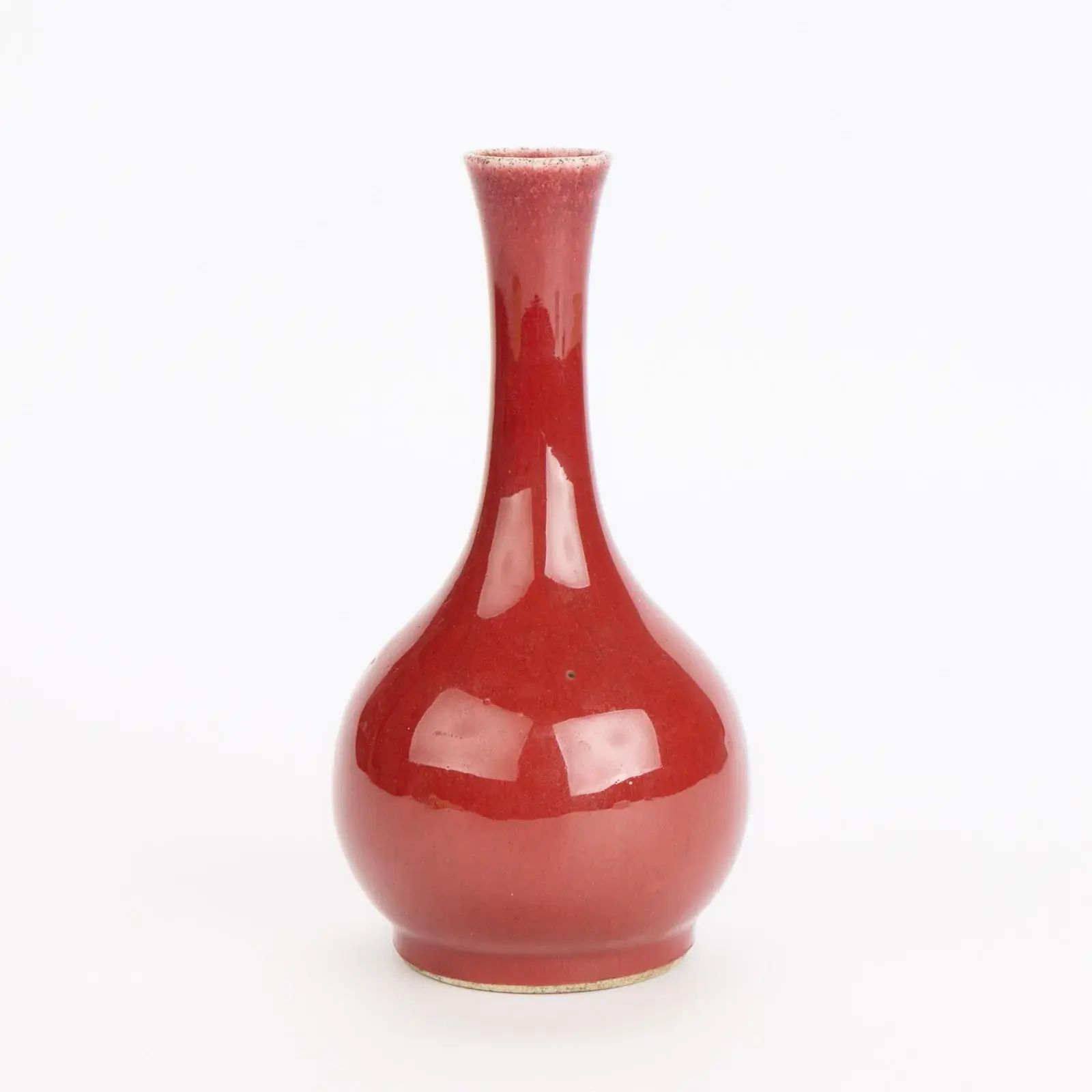 Chinese Qing Oxblood Porcelain Yuhuchunping Vase